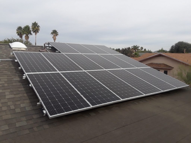 Residential Shingle Roof Solar Install
