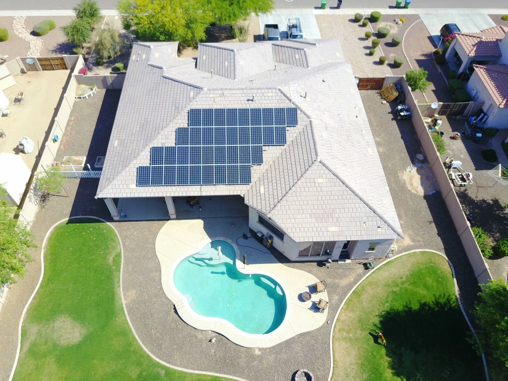 Residential Solar Install Drone
