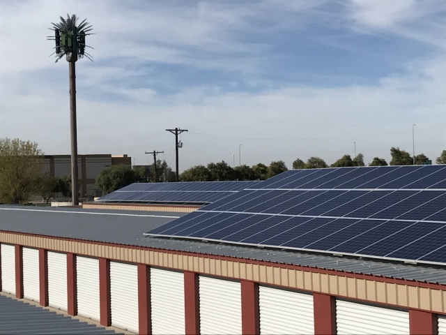 Commercial Solar Install Self Storage Facility Glendale