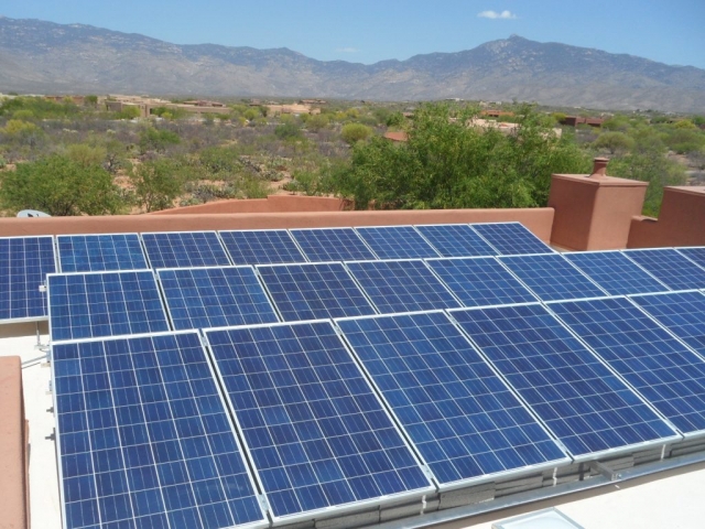 Residential Solar Install Flat Roof