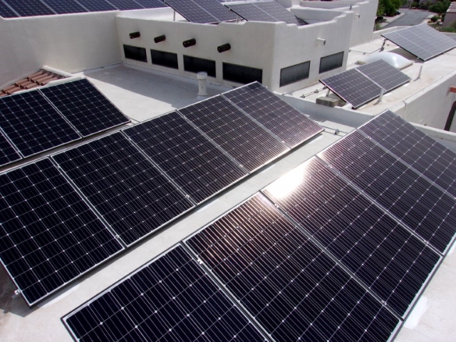 Multi-Level Flat Roof Solar Install
