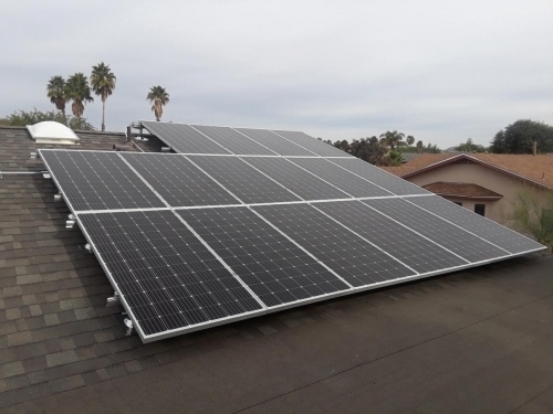 Residential Shingle Roof Solar Installation