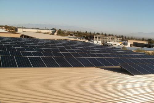 Commercial Solar System in Sahuarita, AZ - Storage Facility Metal Roof