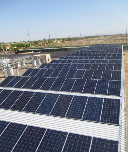 Commercial Solar System Avondale, AZ - Storage Facility Metal Roof