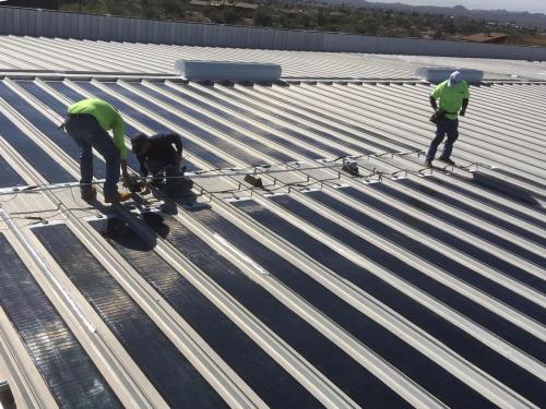 Local Tucson Church with Commercial Flat Panel Solar System on Metal Roof
