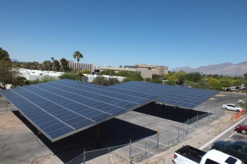 Medical Building Solar Parking Shade Structure Installation Tucson